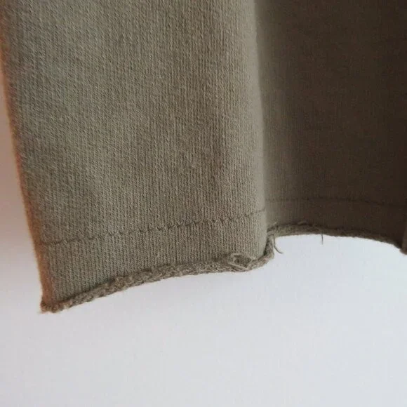ACACIA Dublin Pant in Moss Green Size S Cotton Raw Hem Casual Travel Vacation - Picture 11 of 16